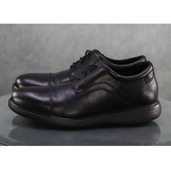 Rockport Men's Comfort Cap Toe Dress Shoes Size 13 Leather Black
